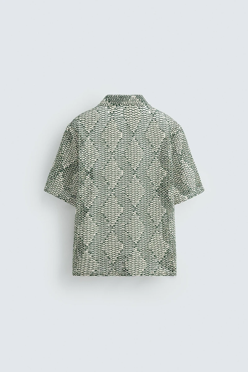 TEXTURED CROCHET SHIRT