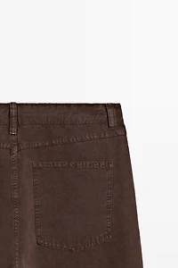 Pantalon wide leg avec lin