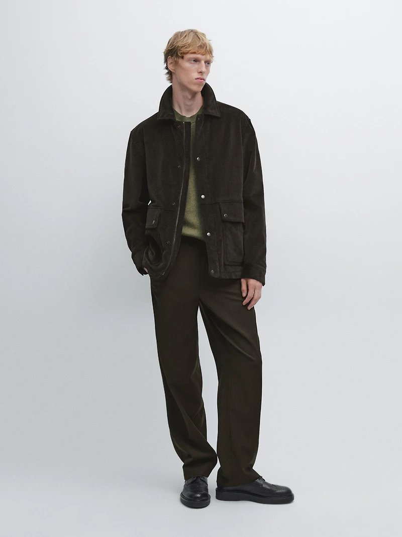 Corduroy jacket with pockets
