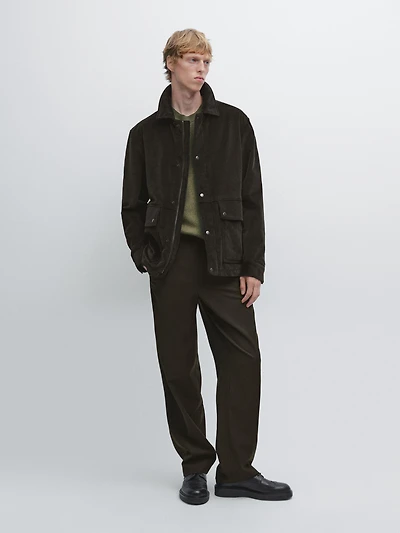 Corduroy jacket with pockets