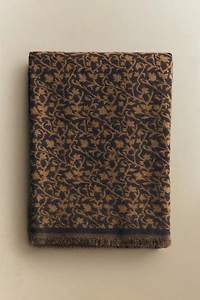 FLORAL WOOL BLANKET