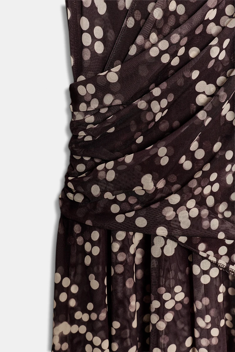 LONG TULLE POLKA DOT DRESS