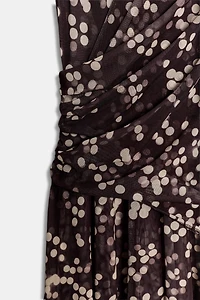 LONG TULLE POLKA DOT DRESS