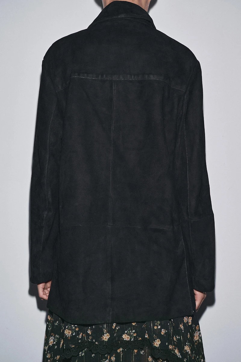 LIMITED EDITION ZW COLLECTION 100% SUEDE OVERSIZE BLAZER