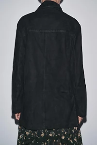 LIMITED EDITION ZW COLLECTION 100% SUEDE OVERSIZE BLAZER
