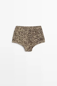 Flecked knit shorts co-ord