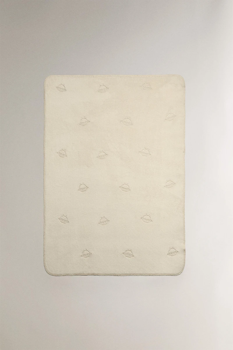 CHILDREN'S SPACESHIP FLEECE BLANKET