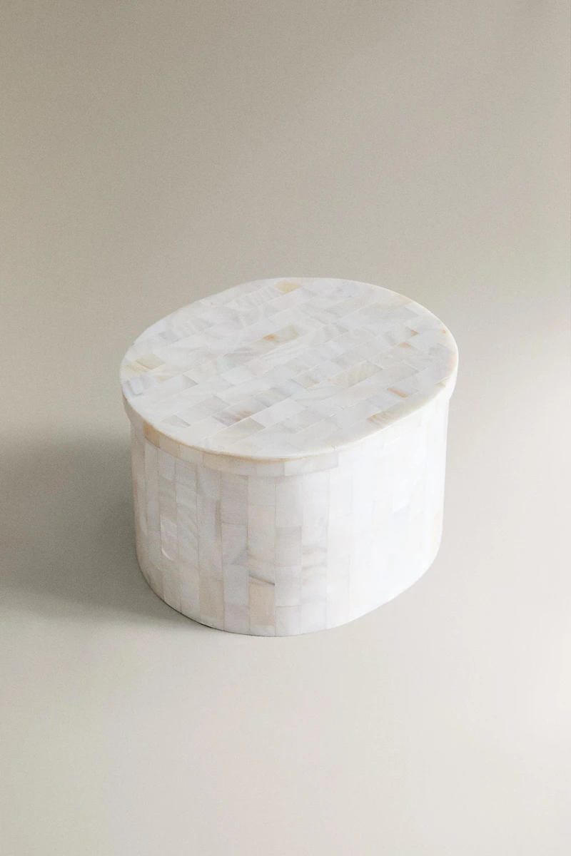 POT DE RANGEMENT SALLE DE BAIN NACRE