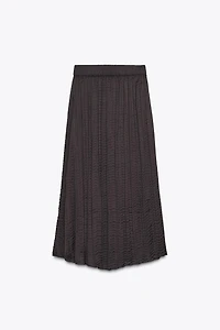JUPE SATINÉE EFFET FROISSÉ