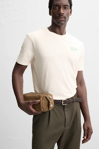 LEATHER TOILETRY BAG