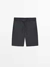 100% cotton jogger fit Bermuda shorts