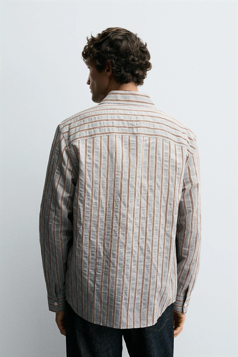 STRIPED FLOWY SHIRT