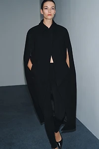 MANTEAU CAPE MÉLANGE LAINE ZW COLLECTION ÉDITION LIMITÉE