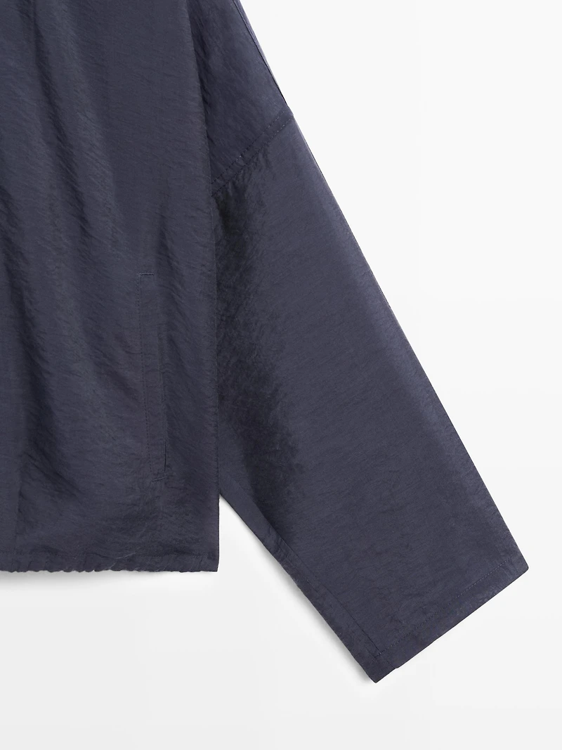 Blouson bomber col officier boutons