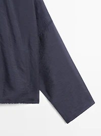 Blouson bomber col officier boutons