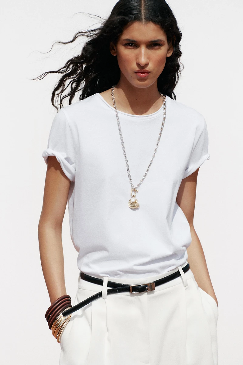 T-SHIRT DÉLAVÉ À MANCHES COURTES