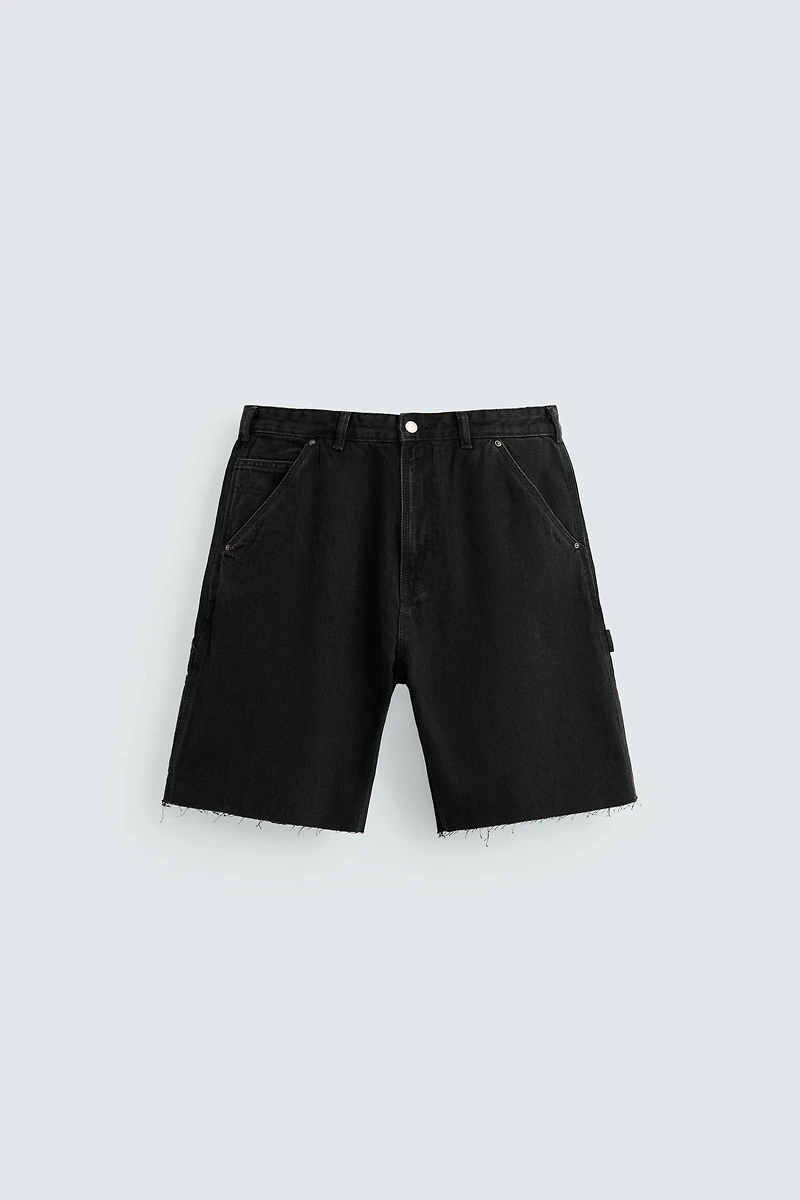 CARPENTER POCKET DENIM BERMUDA SHORTS