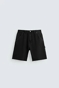 CARPENTER POCKET DENIM BERMUDA SHORTS