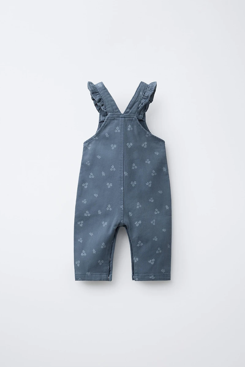 SALOPETTE SERGÉ FLEURS