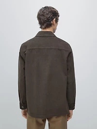 Twill overshirt with pockets