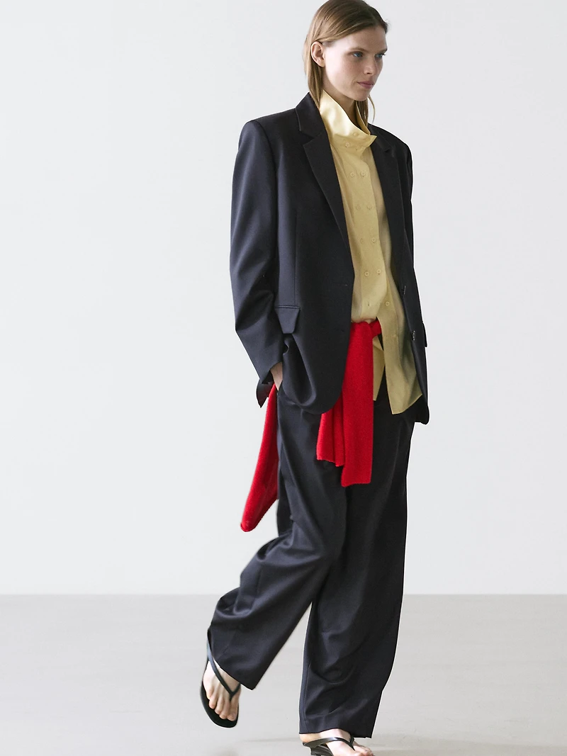 Blazer deux boutons 100 % laine extra-fine