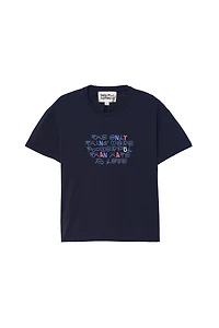T-SHIRT COURT FIT INSCRIPTION AMOUR