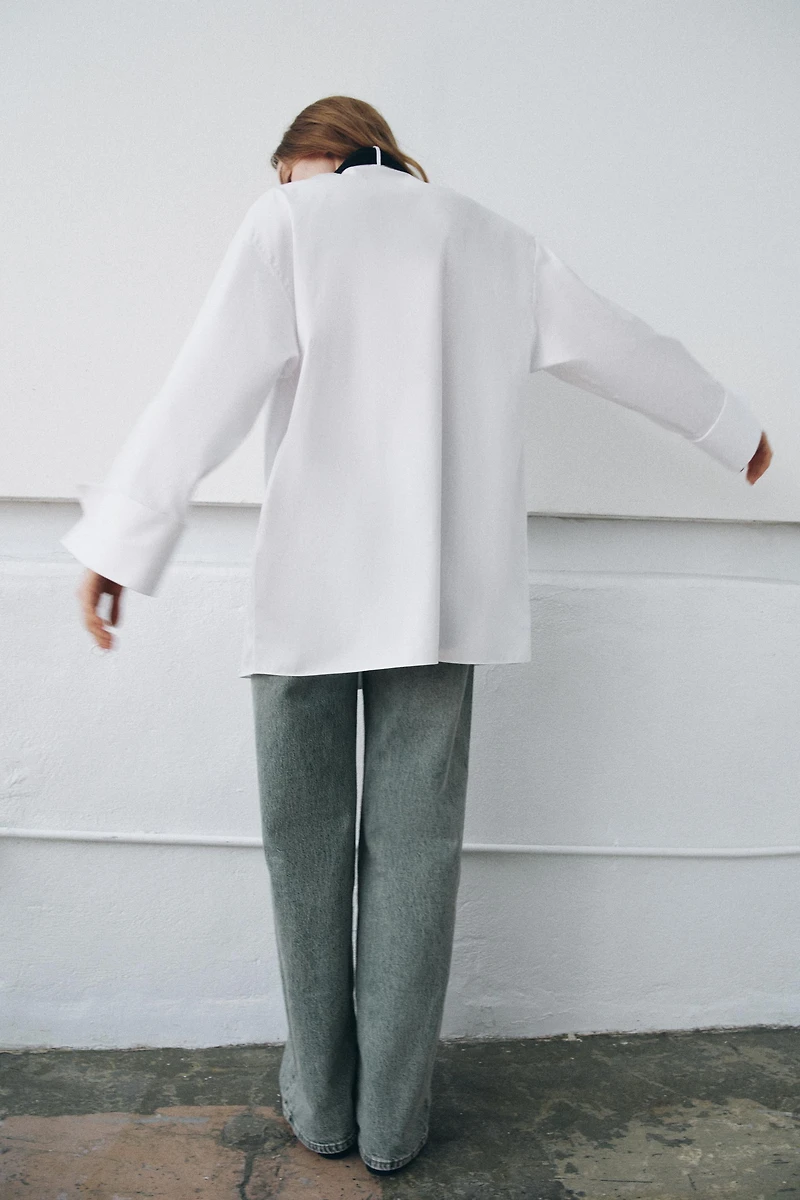 ZW COLLECTION LIMITED EDITION OVERSIZED SHIRT WITH TIE