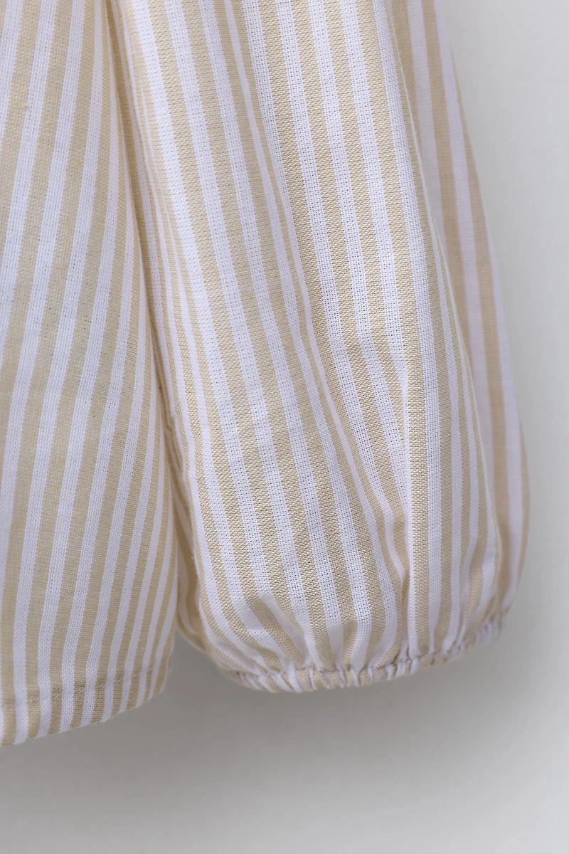 DOUBLE COLLAR STRIPED SHIRT