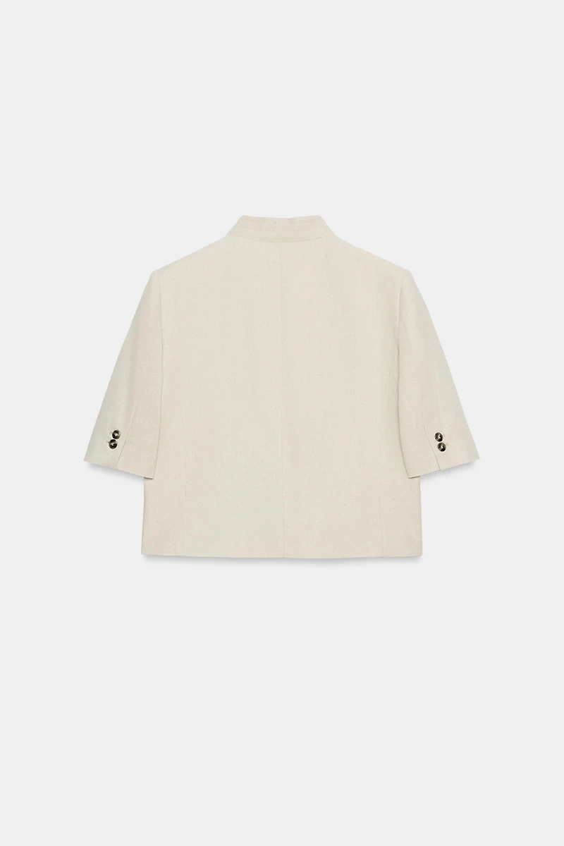 SHORT SLEEVE LINEN BLAZER