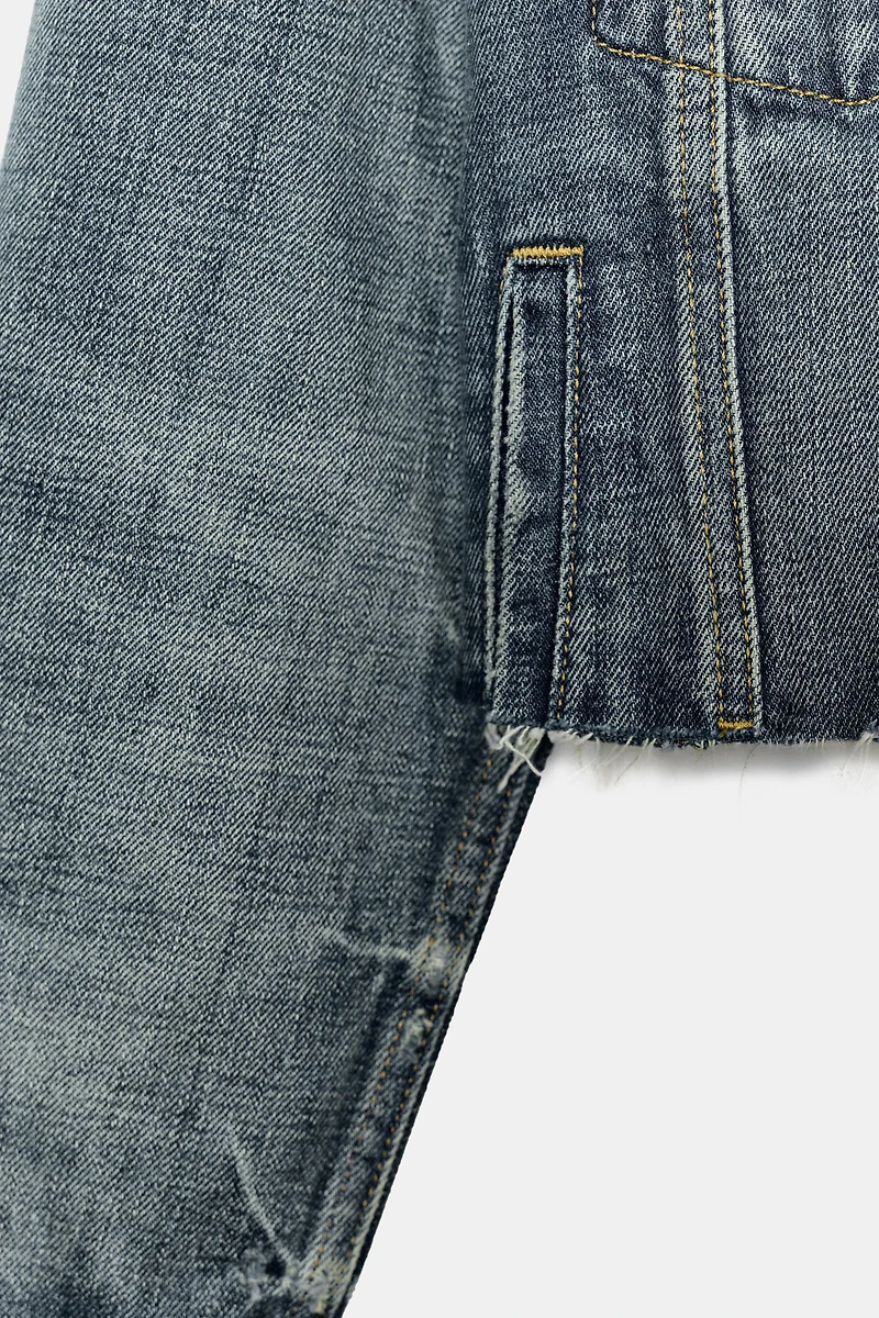 ZW COLLECTION CROPPED DENIM JACKET