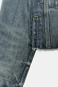 ZW COLLECTION CROPPED DENIM JACKET
