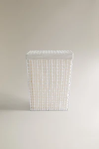 LAUNDRY HAMPER WITH FABRIC LINING