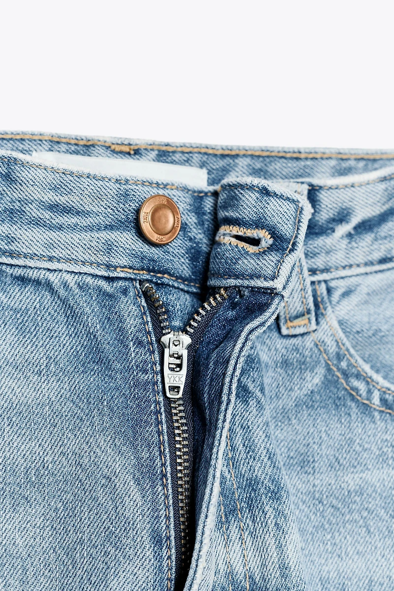 Z1975 NEW MOM FIT HIGH WAIST BELTED JEANS