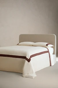 CHRISTMAS LINEN DUVET COVER WITH BORDER
