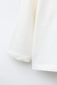 FLOCKED TEXT T-SHIRT