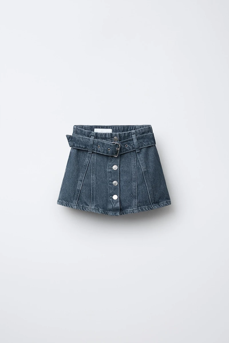 JUPE EN DENIM CEINTURE