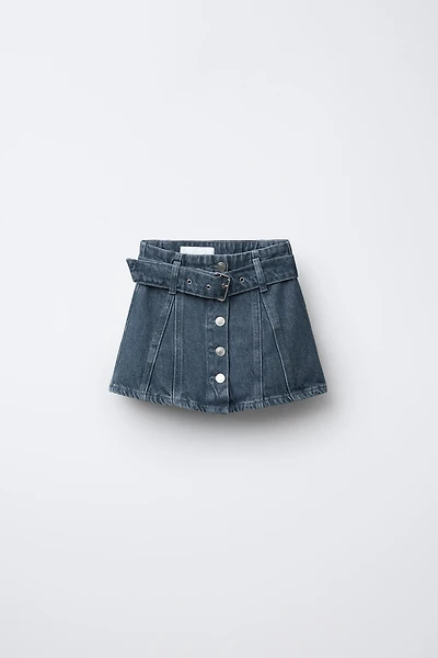 JUPE EN DENIM CEINTURE