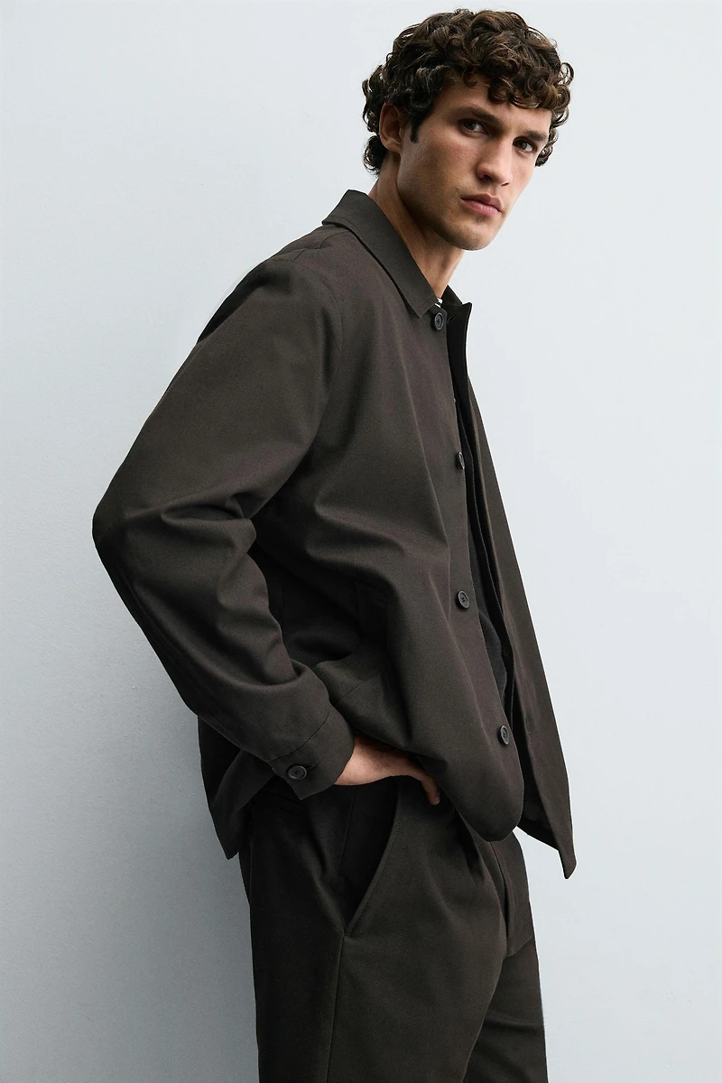 RELAXED FIT TWILL OVERSHIRT