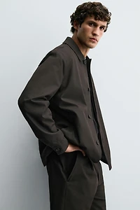RELAXED FIT TWILL OVERSHIRT