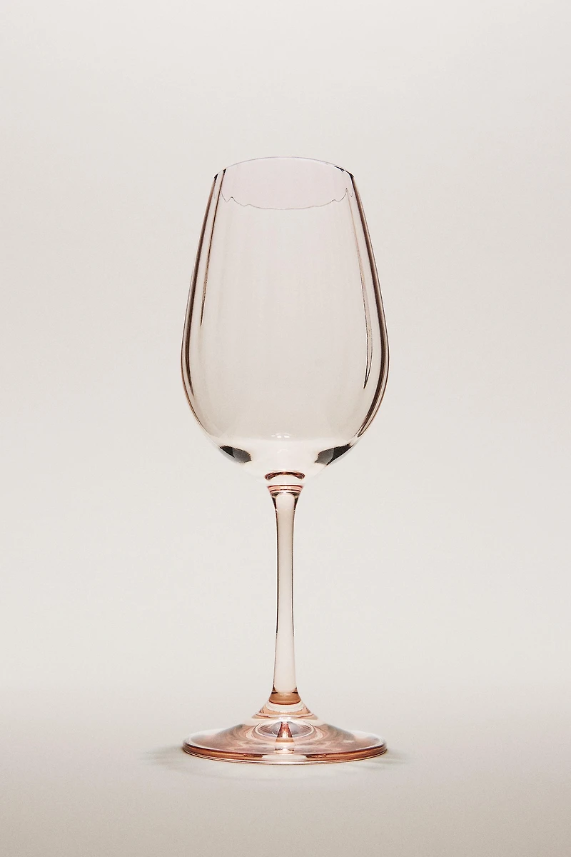 VERRE À PIED CRISTALLIN RELIEF