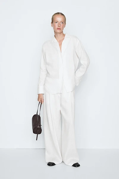 Striped pleated flowing pants - STUDIO