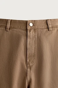 ABSTRACT PRINT RELAXED FIT CARGO SHORTS