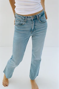 FLARED CROPPED HIGH WAIST TRF JEANS