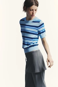 STRIPED KNIT TOP