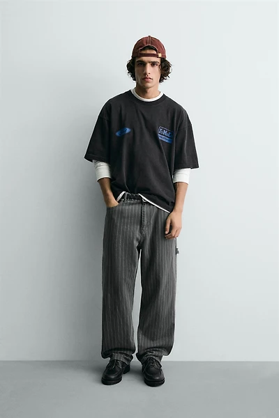 BAGGY FIT PINSTRIPE PANTS