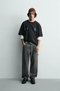 PANTALON BAGGY FIT RAYURES