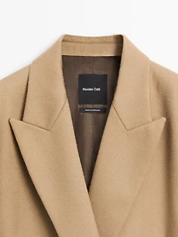 100% wool long coat