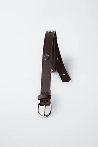 HEART STUD FAUX LEATHER BELT