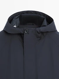 Long hooded parka