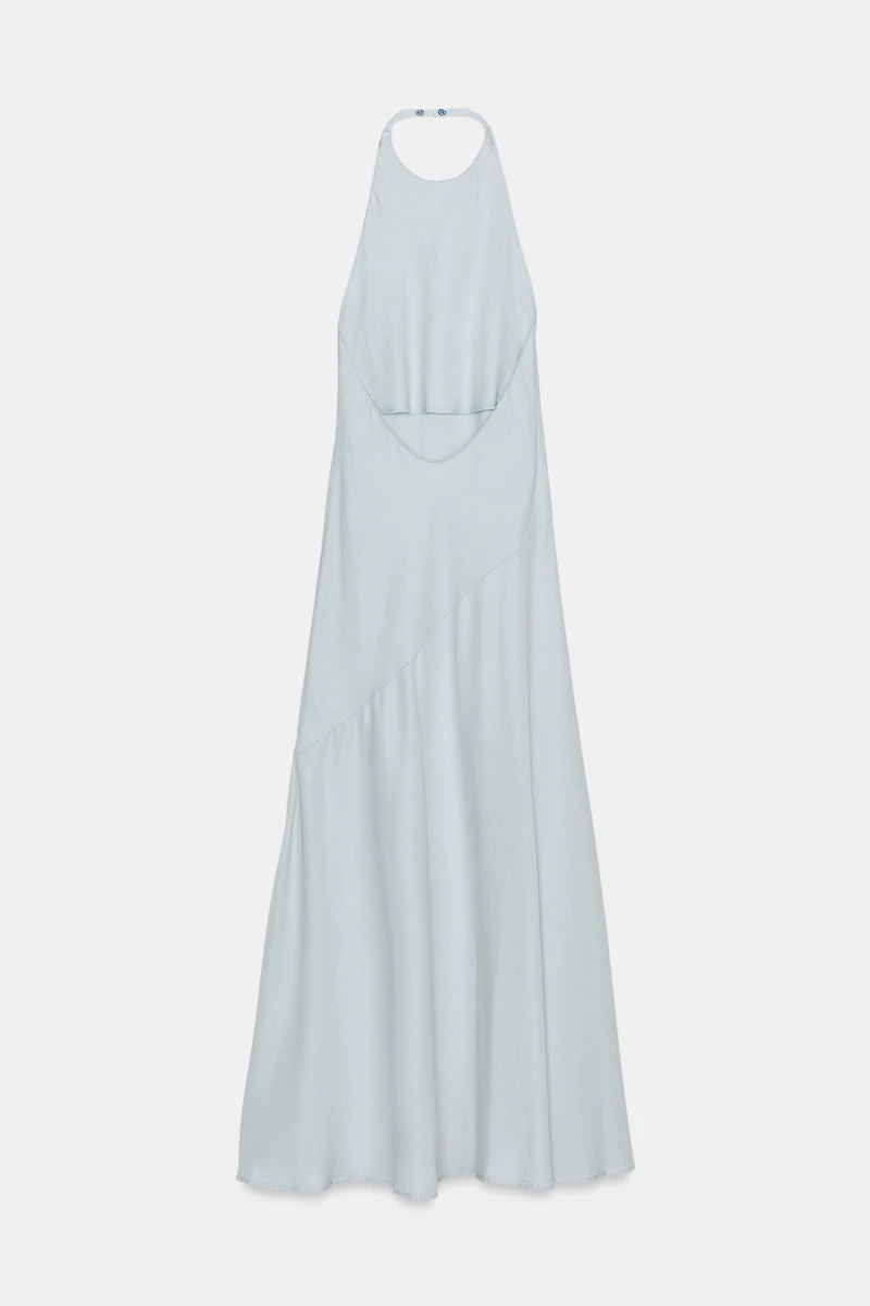 FLOWY HALTER DRESS